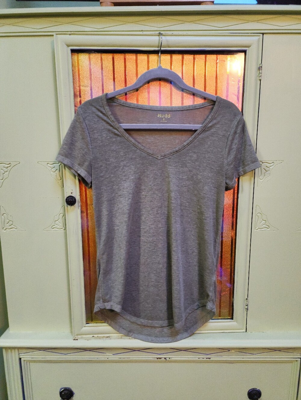 Mudd Olive Green V-Neck Short Sleeve Tee